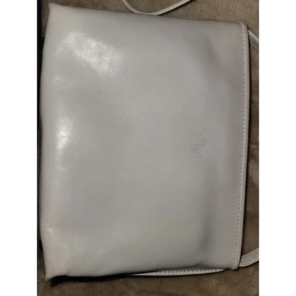 Vintage Monsac White Leather Crossbody - Picture 2 of 14